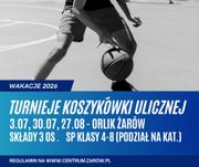 Turnieje Koszykówki Ulicznej - wakacje 2026